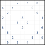 Судоку “Ход конем” 9х9 #30 средний Судоку “Ход конем” 9х9 #30 средний