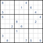 Судоку “Ход конем” 9х9 #23 трудный