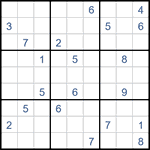 Судоку “Ход конем” 9х9 #25 трудный