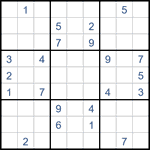 Судоку “Ход конем” 9х9 #28 трудный