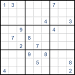 Судоку “Ход конем” 9х9 #22 очень трудный