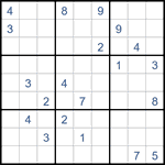 Судоку “Ход конем” 9х9 #23 очень трудный