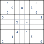 Судоку “Ход конем” 9х9 #24 очень трудный