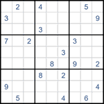Судоку “Ход конем” 9х9 #25 очень трудный