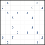 Судоку “Ход конем” 9х9 #27 очень трудный