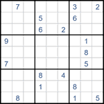 Судоку “Ход конем” 9х9 #28 очень трудный