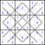 Судоку-аргайл 9х9 #35 средний