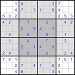 Судоку-бабочка #34 легкий