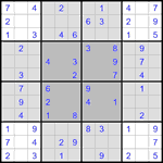 Судоку-бабочка #35 легкий