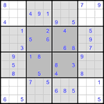 Судоку-бабочка #31 средний