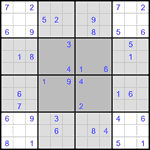 Судоку-бабочка #32 средний