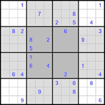 Судоку-бабочка #29 трудный