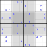 Судоку-бабочка #26 очень трудный