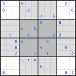 Судоку-бабочка #27 очень трудный