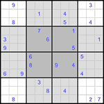 Судоку-бабочка #29 очень трудный