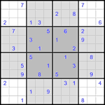 Судоку-бабочка #30 очень трудный