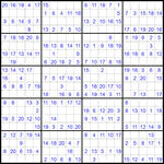 Судоку 20х20 #51 легкий