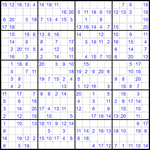 Судоку 20х20 #52 легкий