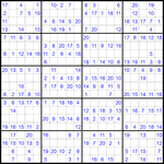 Судоку 20х20 #53 легкий