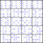 Судоку 20х20 #54 легкий