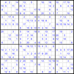 Судоку 20х20 #47 средний