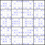 Судоку 20х20 #49 средний