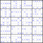 Судоку 20х20 #46 трудный