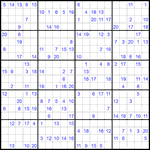 Судоку 20х20 #48 трудный