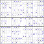 Судоку 20х20 #49 трудный