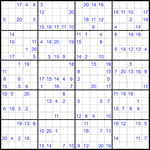 Судоку 20х20 #50 трудный