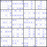 Судоку 20х20 #46 очень трудный