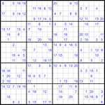 Судоку 20х20 #47 очень трудный