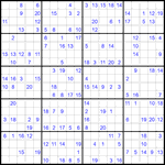 Судоку 20х20 #49 очень трудный