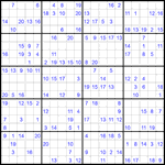 Судоку 20х20 #50 очень трудный