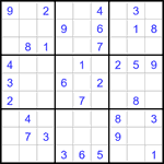 Судоку 9х9 #3190 легкий