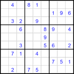 Судоку 9х9 #3142 средний