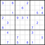 Судоку 9х9 #3167 средний