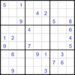 Судоку 9х9 #3123 трудный