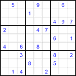 Судоку 9х9 #3125 трудный