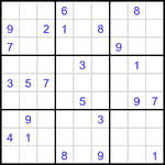 Судоку 9х9 #3126 трудный