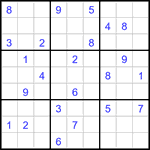 Судоку 9х9 #3128 трудный