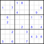 Судоку 9х9 #3130 трудный