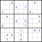 Судоку 9х9 #3131 трудный