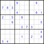 Судоку 9х9 #3133 трудный