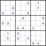 Судоку 9х9 #3135 трудный