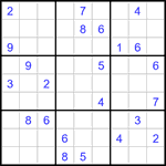 Судоку 9х9 #3136 трудный