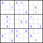 Судоку 9х9 #3137 трудный