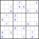 Судоку 9х9 #3142 трудный