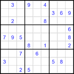 Судоку 9х9 #3143 трудный