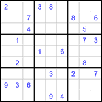 Судоку 9х9 #3145 трудный